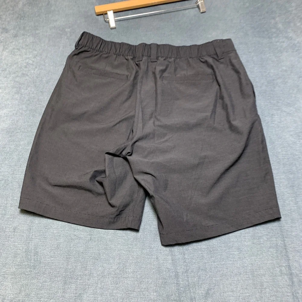 Banana Republic Chino Shorts Mens 36 Black Flat Front Slash Pockets Streetwear